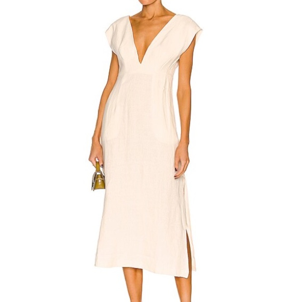 St. Agni Elegant Cream Midi Dress